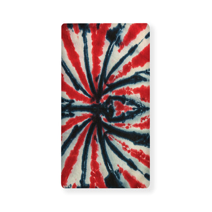 Black And Red Spider Tie Dye Print Baby Crib Sheet