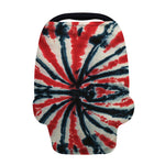 Black And Red Spider Tie Dye Print Baby Seat Cover