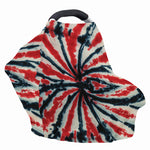 Black And Red Spider Tie Dye Print Baby Seat Cover