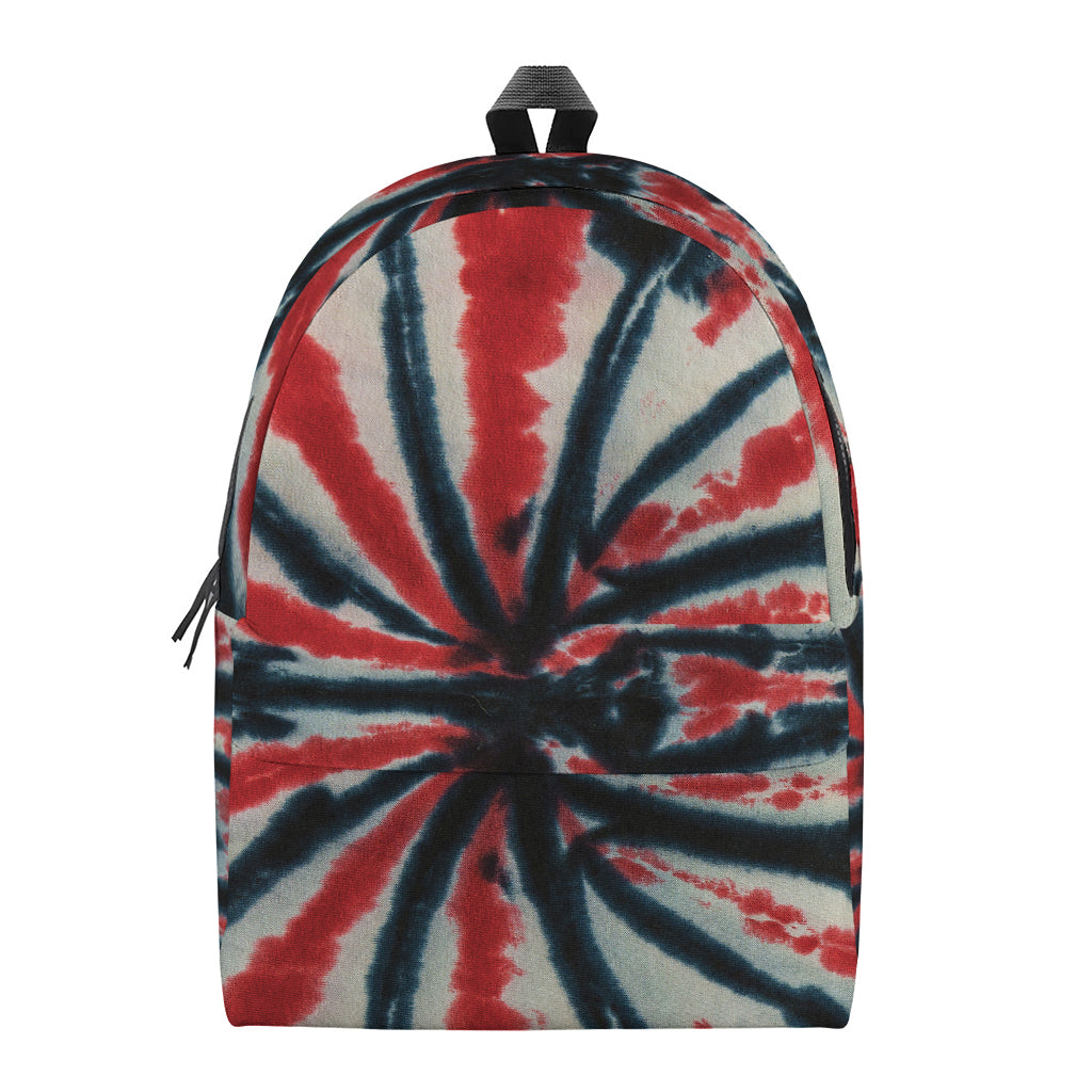Black And Red Spider Tie Dye Print Backpack