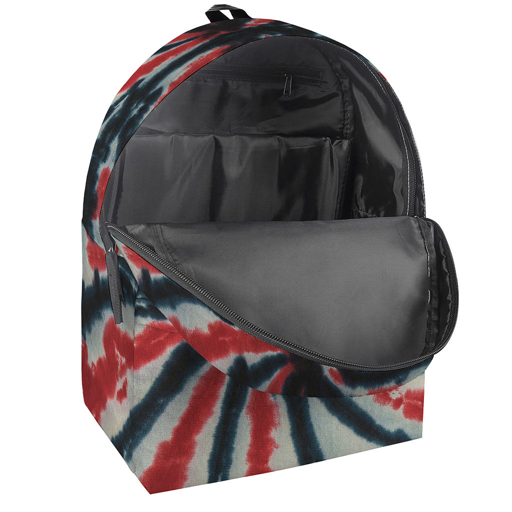Black And Red Spider Tie Dye Print Backpack