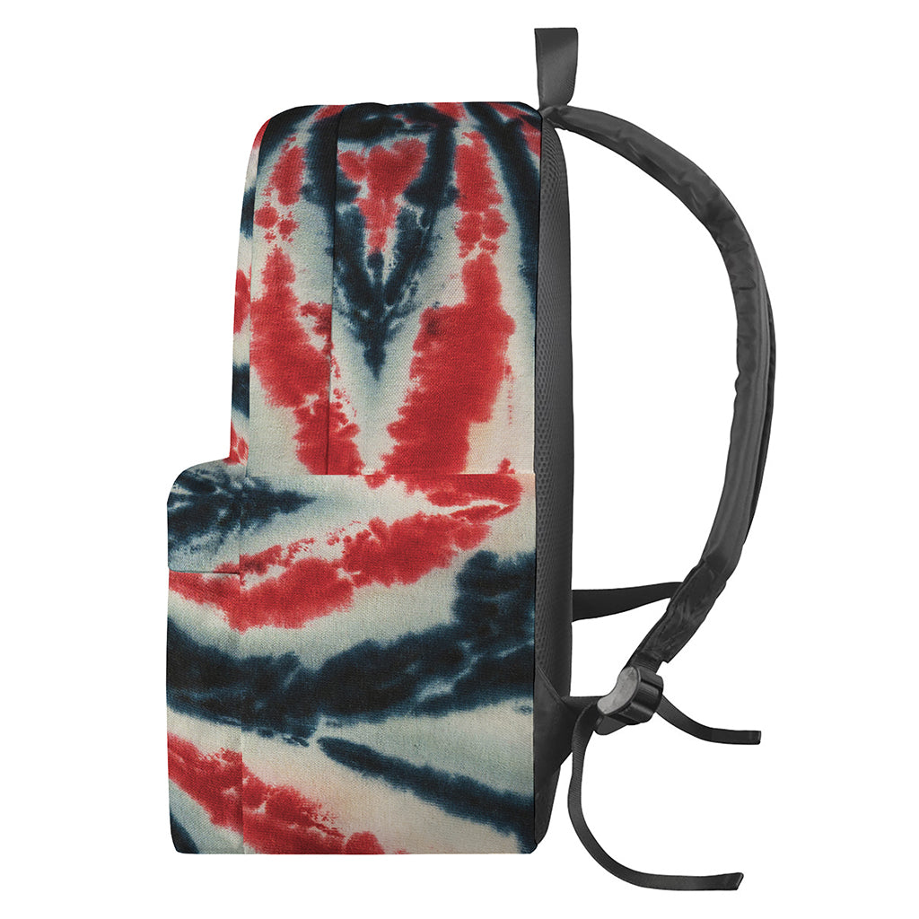 Black And Red Spider Tie Dye Print Backpack