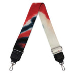 Black And Red Spider Tie Dye Print Bag Strap