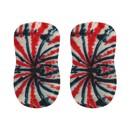 Black And Red Spider Tie Dye Print Bar Stool Covers