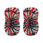 Black And Red Spider Tie Dye Print Bar Stool Covers