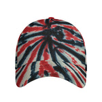 Black And Red Spider Tie Dye Print Baseball Cap