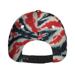 Black And Red Spider Tie Dye Print Baseball Cap