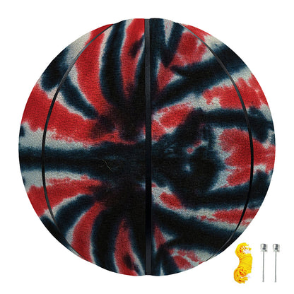 Black And Red Spider Tie Dye Print Basketball