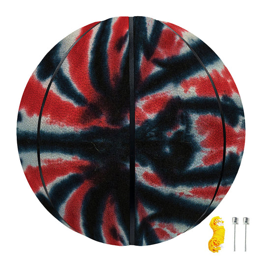 Black And Red Spider Tie Dye Print Basketball
