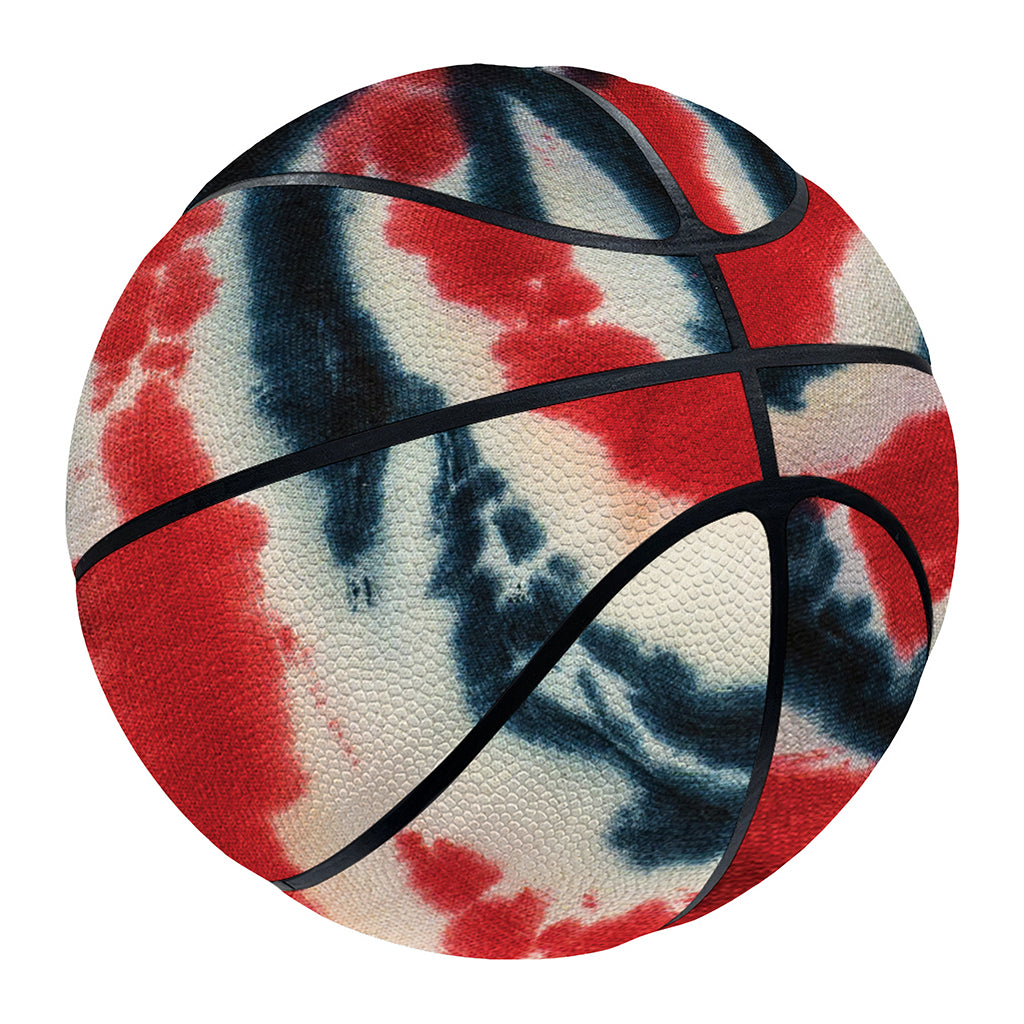 Black And Red Spider Tie Dye Print Basketball