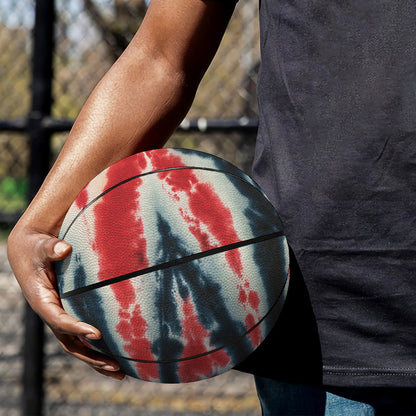 Black And Red Spider Tie Dye Print Basketball