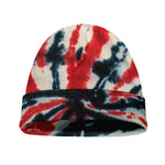 Black And Red Spider Tie Dye Print Beanie