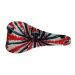 Black And Red Spider Tie Dye Print Bicycle Seat Cover