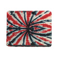 Black And Red Spider Tie Dye Print Bifold Wallet