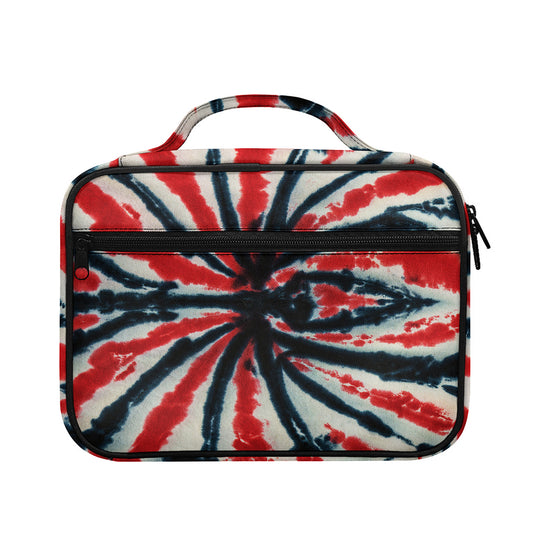 Black And Red Spider Tie Dye Print Briefcase Bible Bag