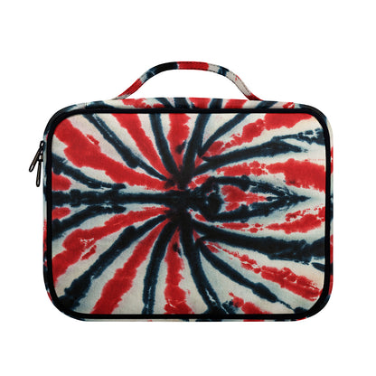 Black And Red Spider Tie Dye Print Briefcase Bible Bag