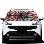 Black And Red Spider Tie Dye Print Car Windshield Snow Cover