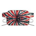 Black And Red Spider Tie Dye Print Car Windshield Snow Cover