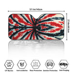Black And Red Spider Tie Dye Print Car Windshield Sun Shade