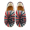 Black And Red Spider Tie Dye Print Casual Shoes
