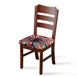 Black And Red Spider Tie Dye Print Chair Cushion Cover