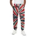Black And Red Spider Tie Dye Print Cotton Sweatpants