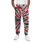 Black And Red Spider Tie Dye Print Cotton Pants