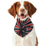 Black And Red Spider Tie Dye Print Dog Bandana