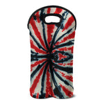 Black And Red Spider Tie Dye Print Double Neoprene Wine Tote