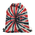 Black And Red Spider Tie Dye Print Drawstring Bag