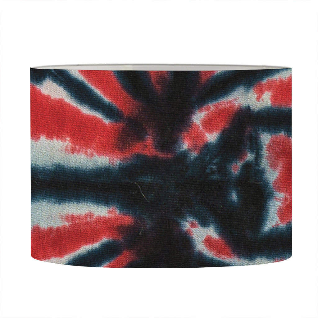 Black And Red Spider Tie Dye Print Drum Lamp Shade
