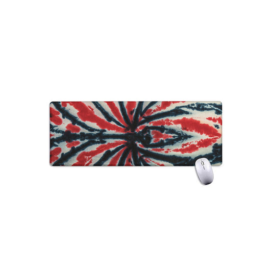 Black And Red Spider Tie Dye Print Extended Mouse Pad