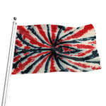 Black And Red Spider Tie Dye Print Flag