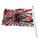 Black And Red Spider Tie Dye Print Flag