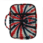 Black And Red Spider Tie Dye Print Front Pocket Bible Bag