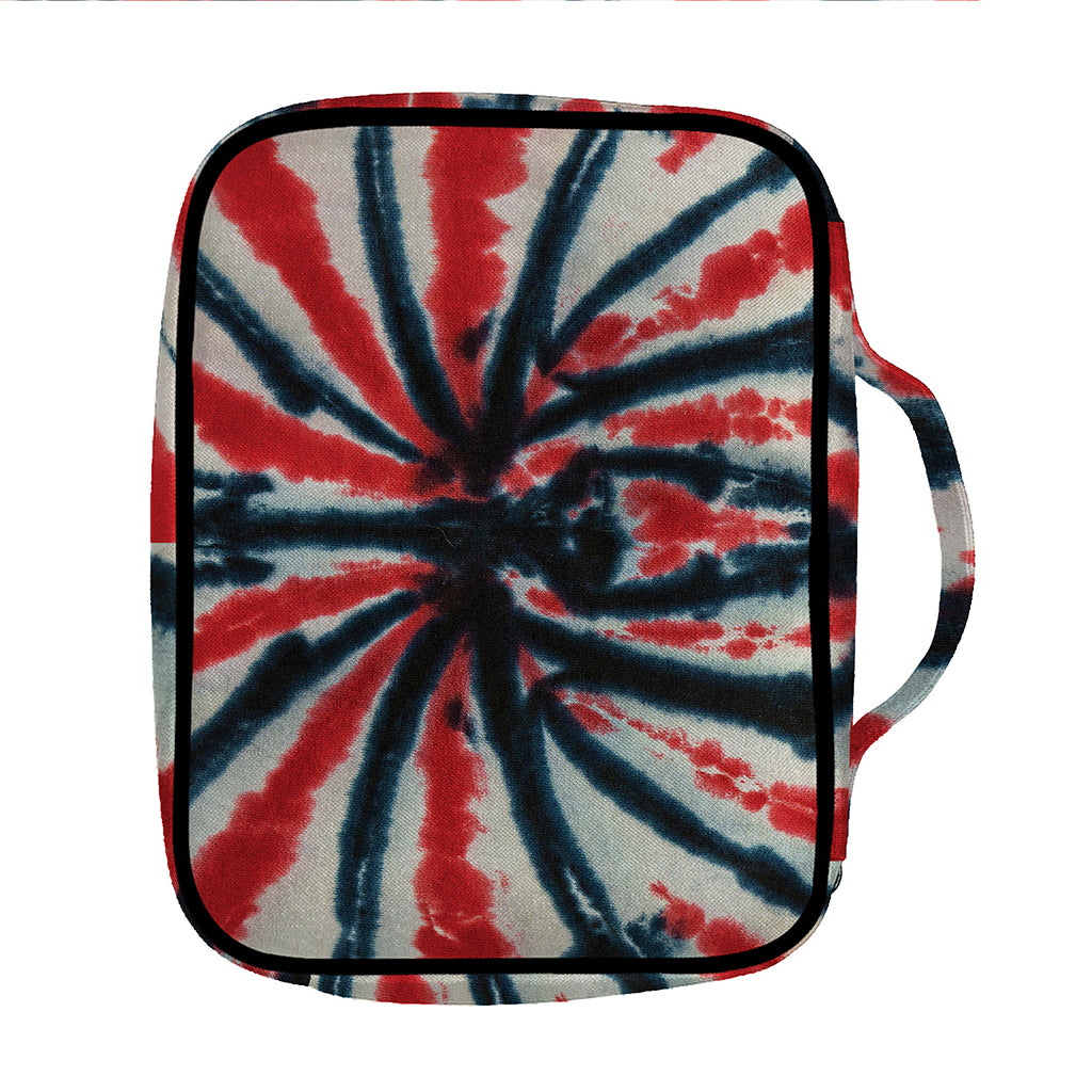 Black And Red Spider Tie Dye Print Front Pocket Bible Bag