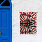Black And Red Spider Tie Dye Print Garden Flag