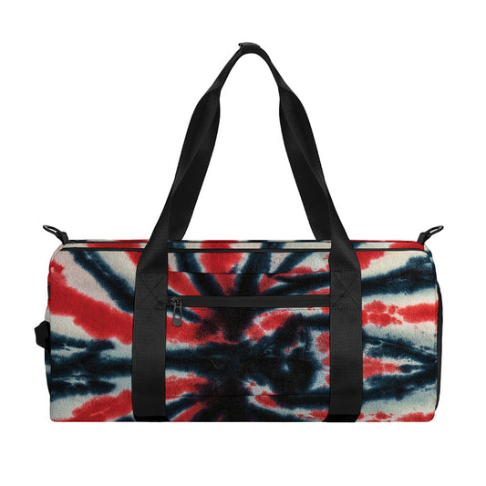 Black And Red Spider Tie Dye Print Gym Bag
