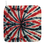 Black And Red Spider Tie Dye Print Hand Towel