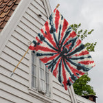 Black And Red Spider Tie Dye Print House Flag