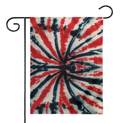 Black And Red Spider Tie Dye Print House Flag
