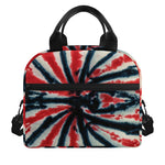 Black And Red Spider Tie Dye Print Insulated Lunch Bag