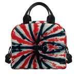 Black And Red Spider Tie Dye Print Insulated Lunch Bag