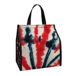 Black And Red Spider Tie Dye Print Insulated Lunch Tote