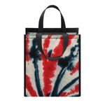 Black And Red Spider Tie Dye Print Insulated Lunch Tote