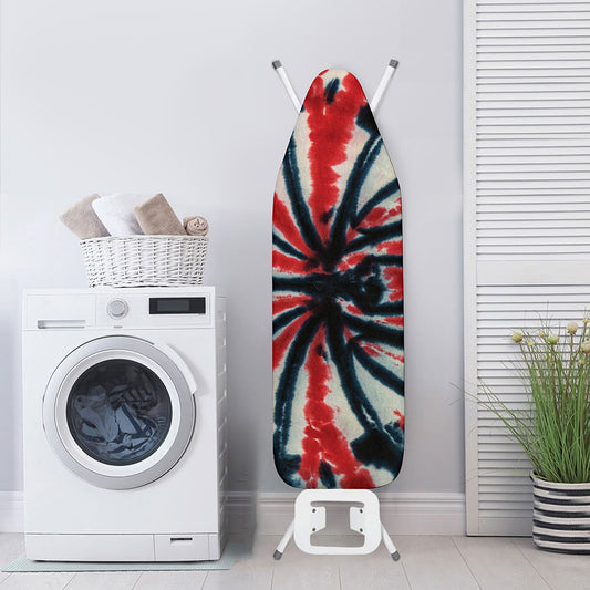 Black And Red Spider Tie Dye Print Ironing Board Cover
