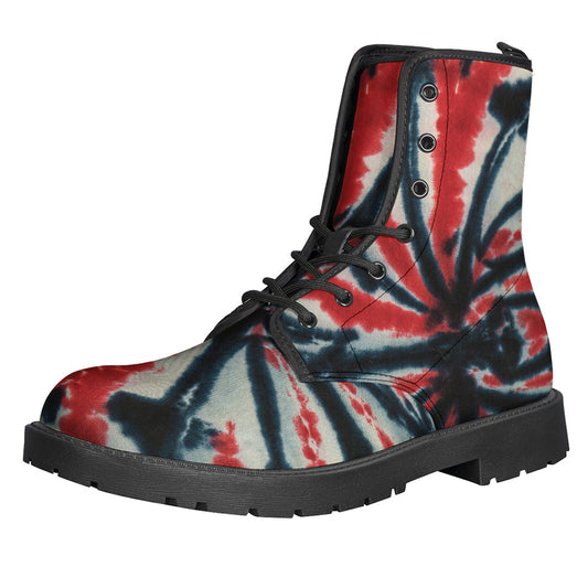 Black And Red Spider Tie Dye Print Backpack