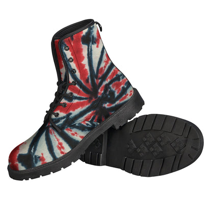 Black And Red Spider Tie Dye Print Backpack