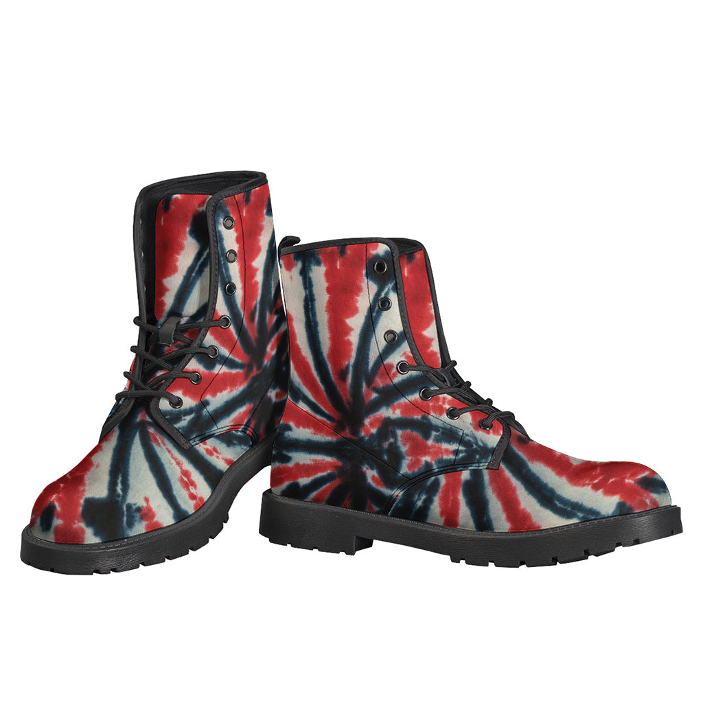 Black And Red Spider Tie Dye Print Backpack
