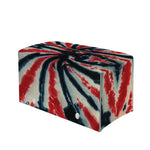 Black And Red Spider Tie Dye Print Leather Tissue Box Cover